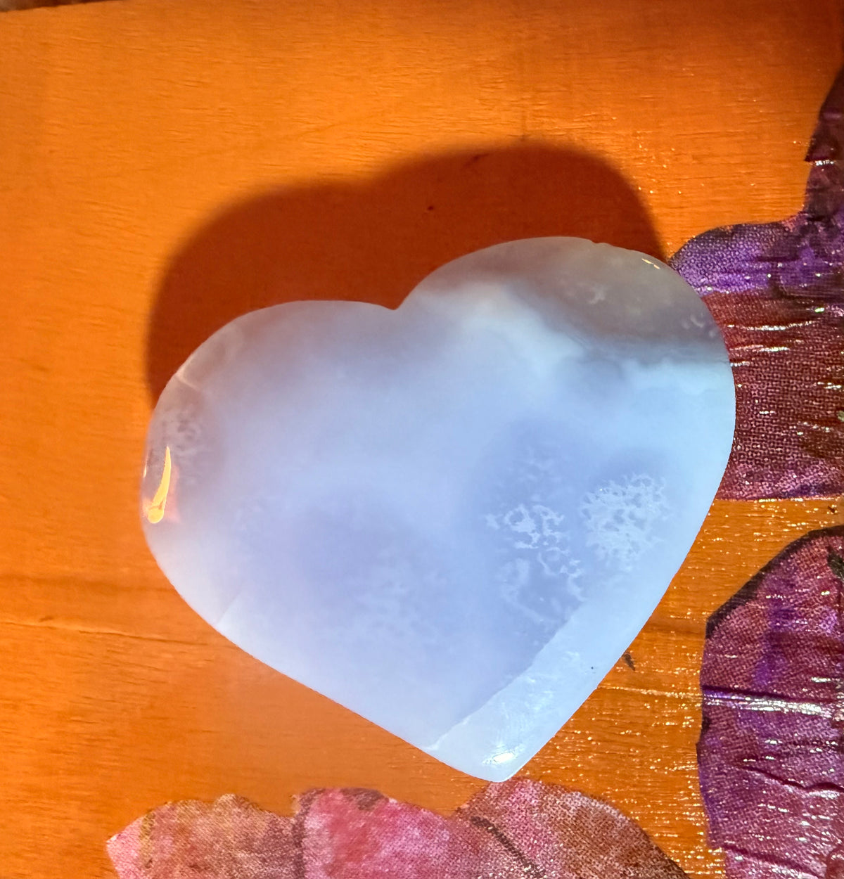 Serenity & Flow: Blue Chalcedony Druzy Duo (Heart & Cave Slab Set)