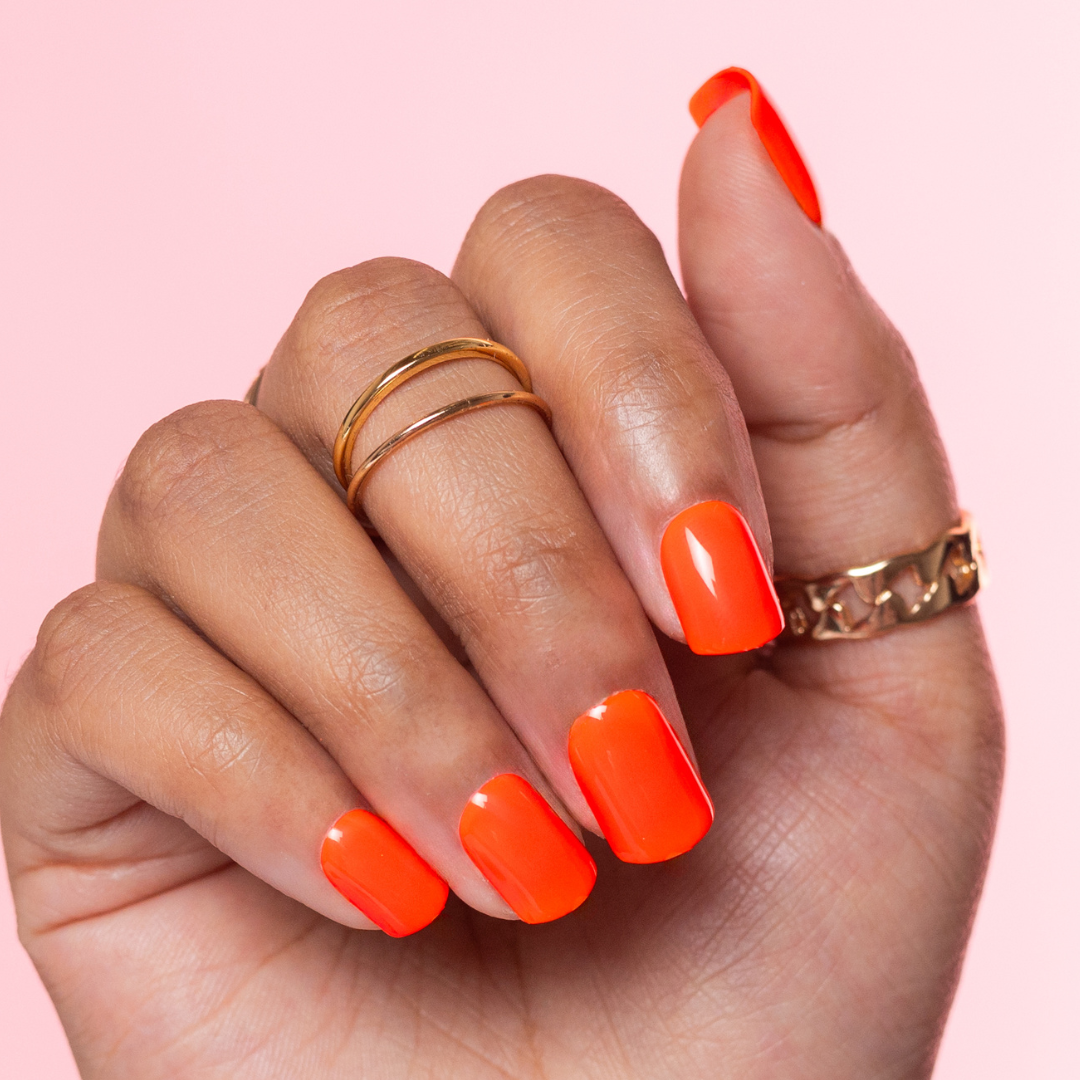 Orange Red, Ravia (Short/Square)