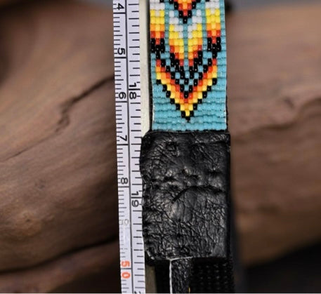 Hand Beaded Hat Band (20in)