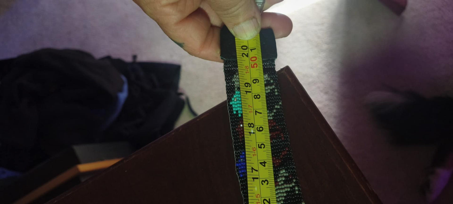 Running Free Hand beaded Hat Band