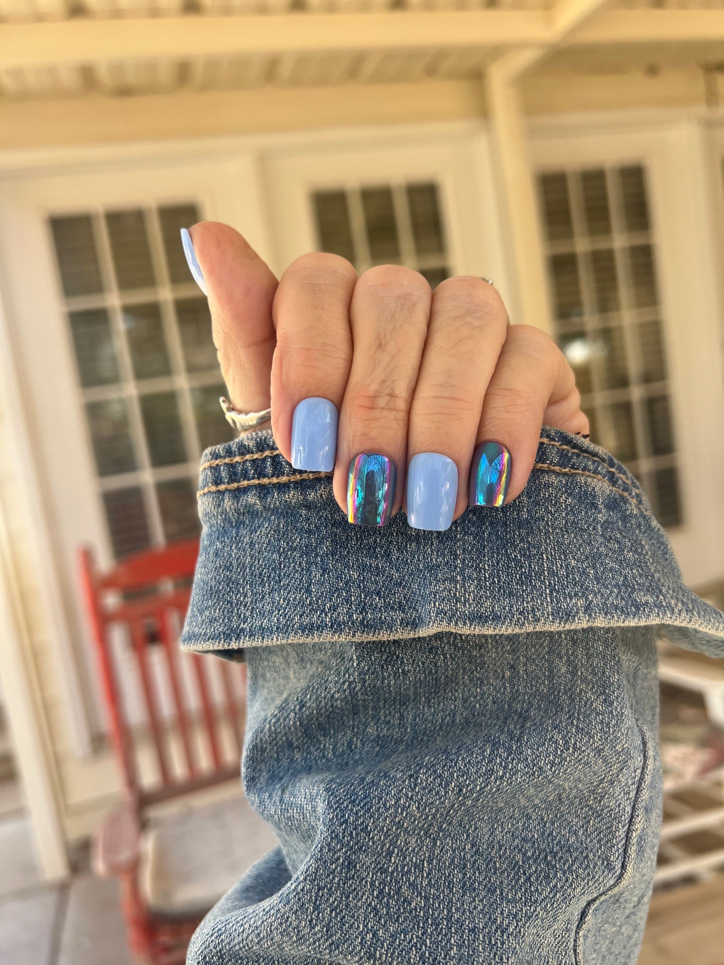 Mama Dukes’ Blue Hydrangeas (Short/Coffin)