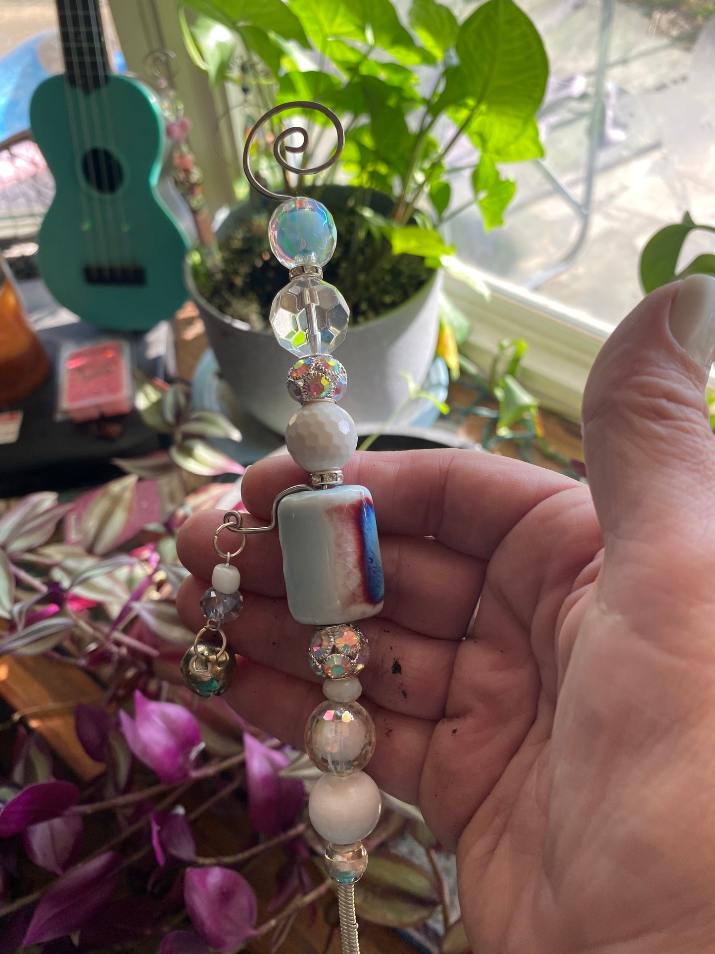Indoor Plant Stake in Pale Blue