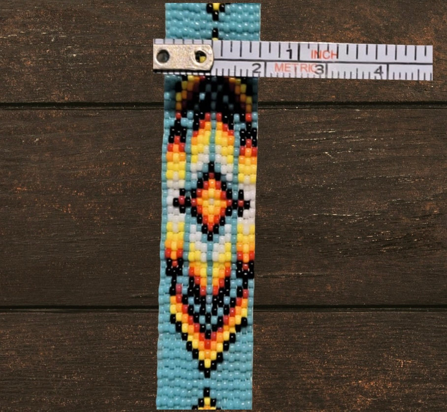 Hand Beaded Hat Band (20in)