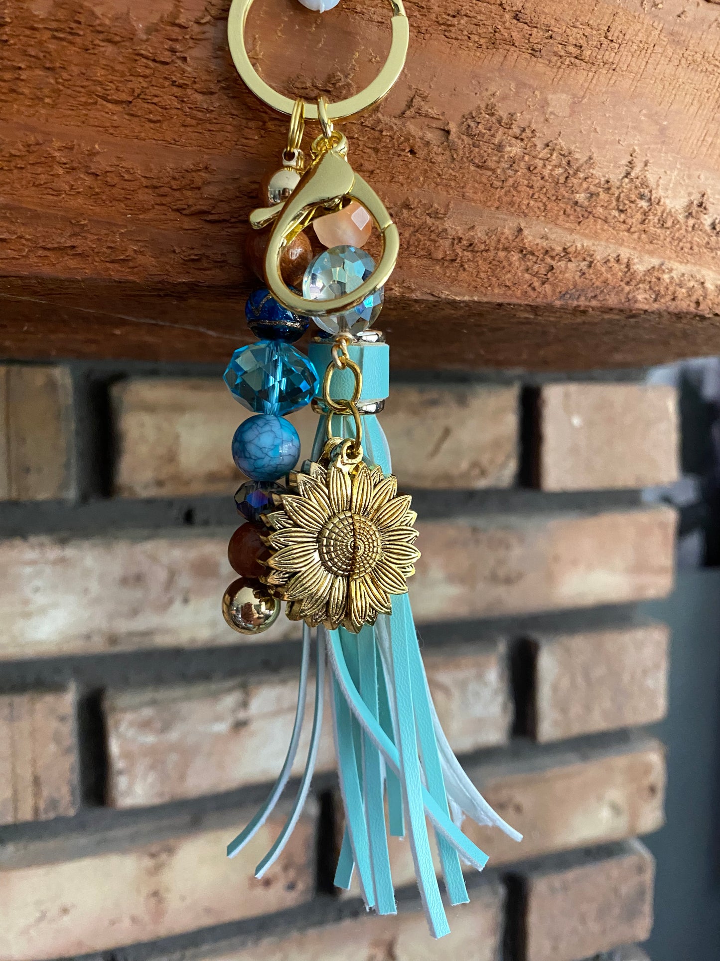 Inspirational Keychain in Blue