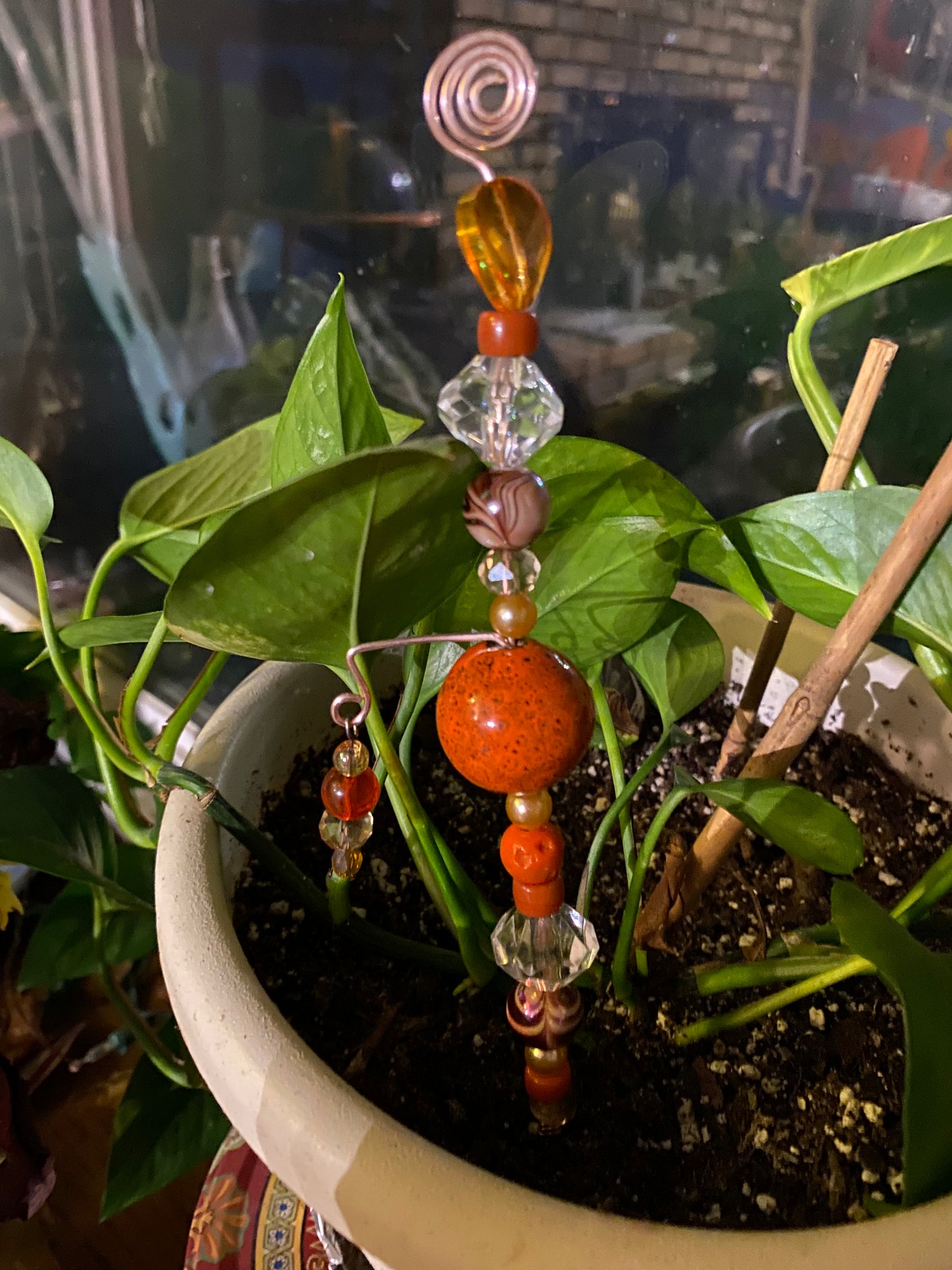 Shades of Orange Stacked Plant Stake