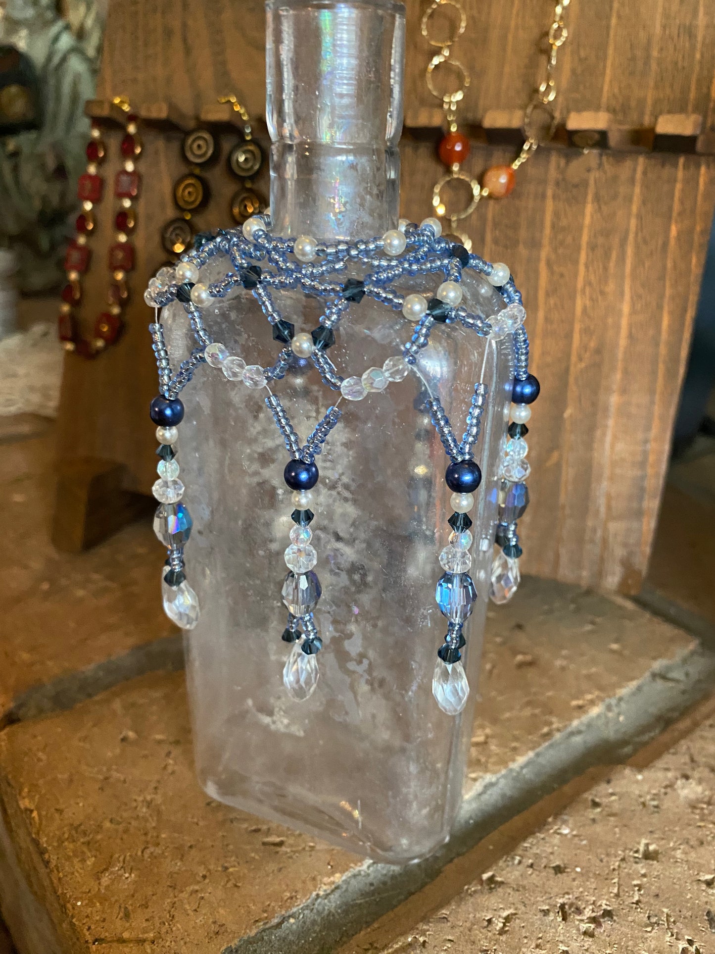 Crystal Blue Sky Bottle/Bauble Cover