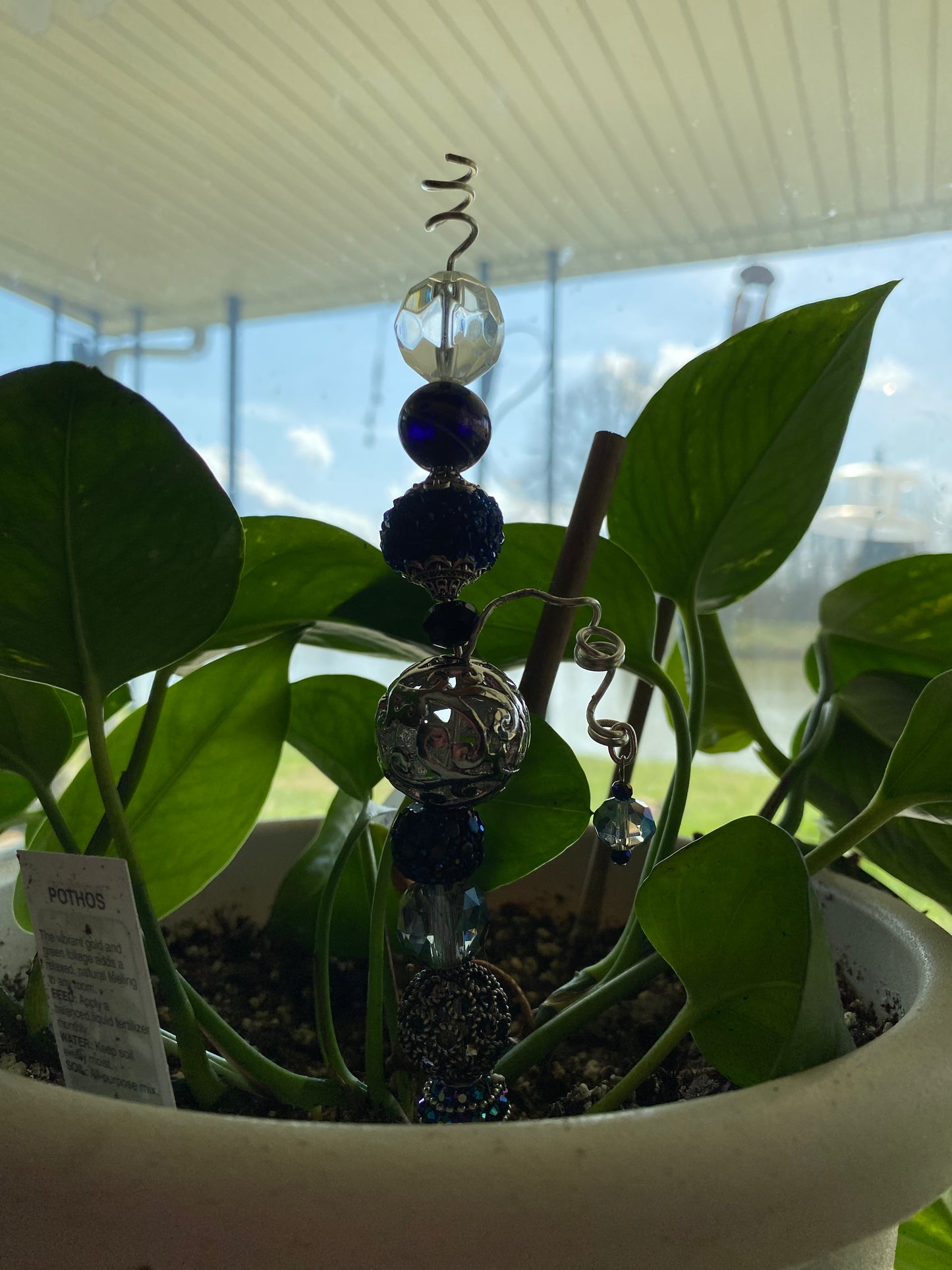 Blue Stacked Plant Stake
