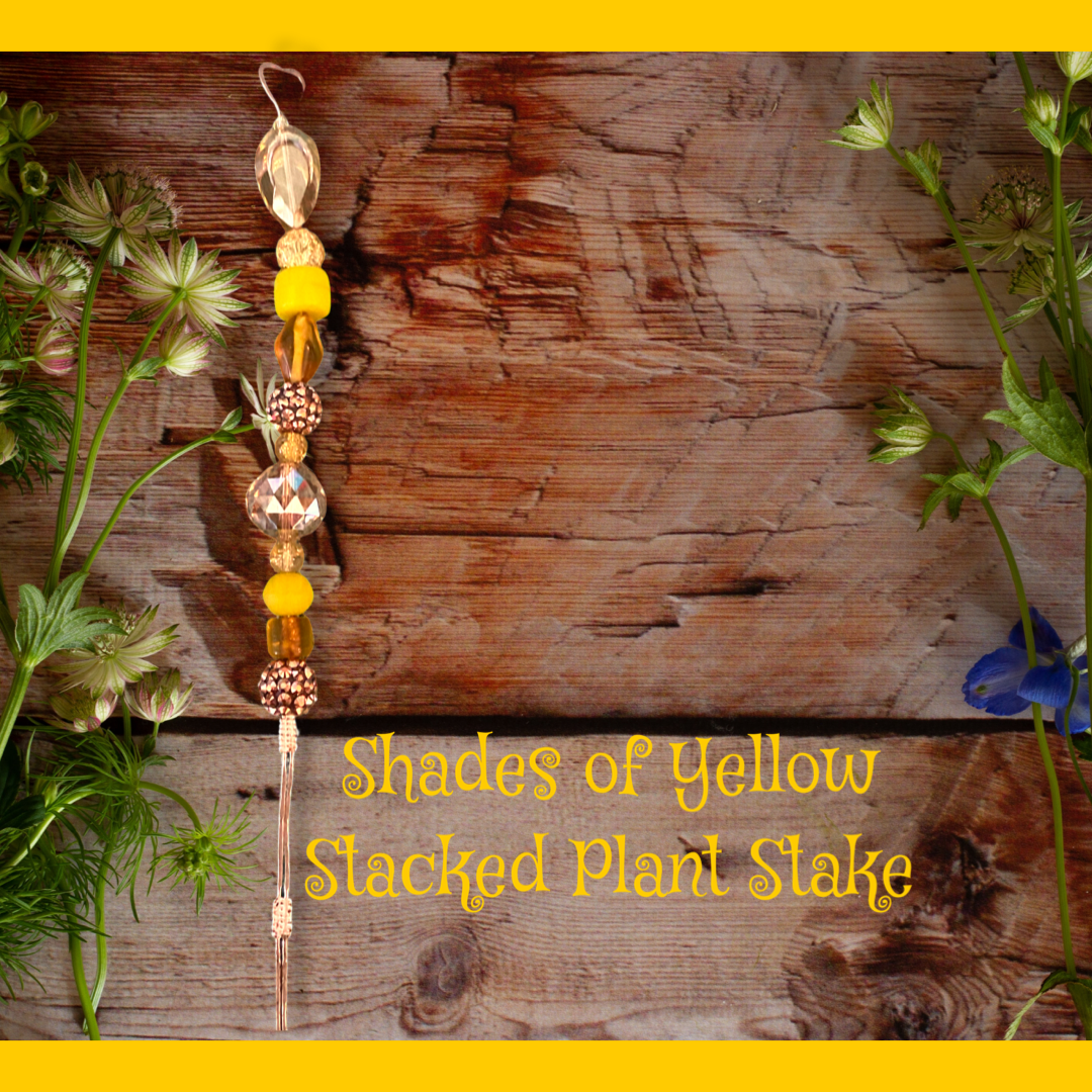 Yellow Crystal Plant Stake