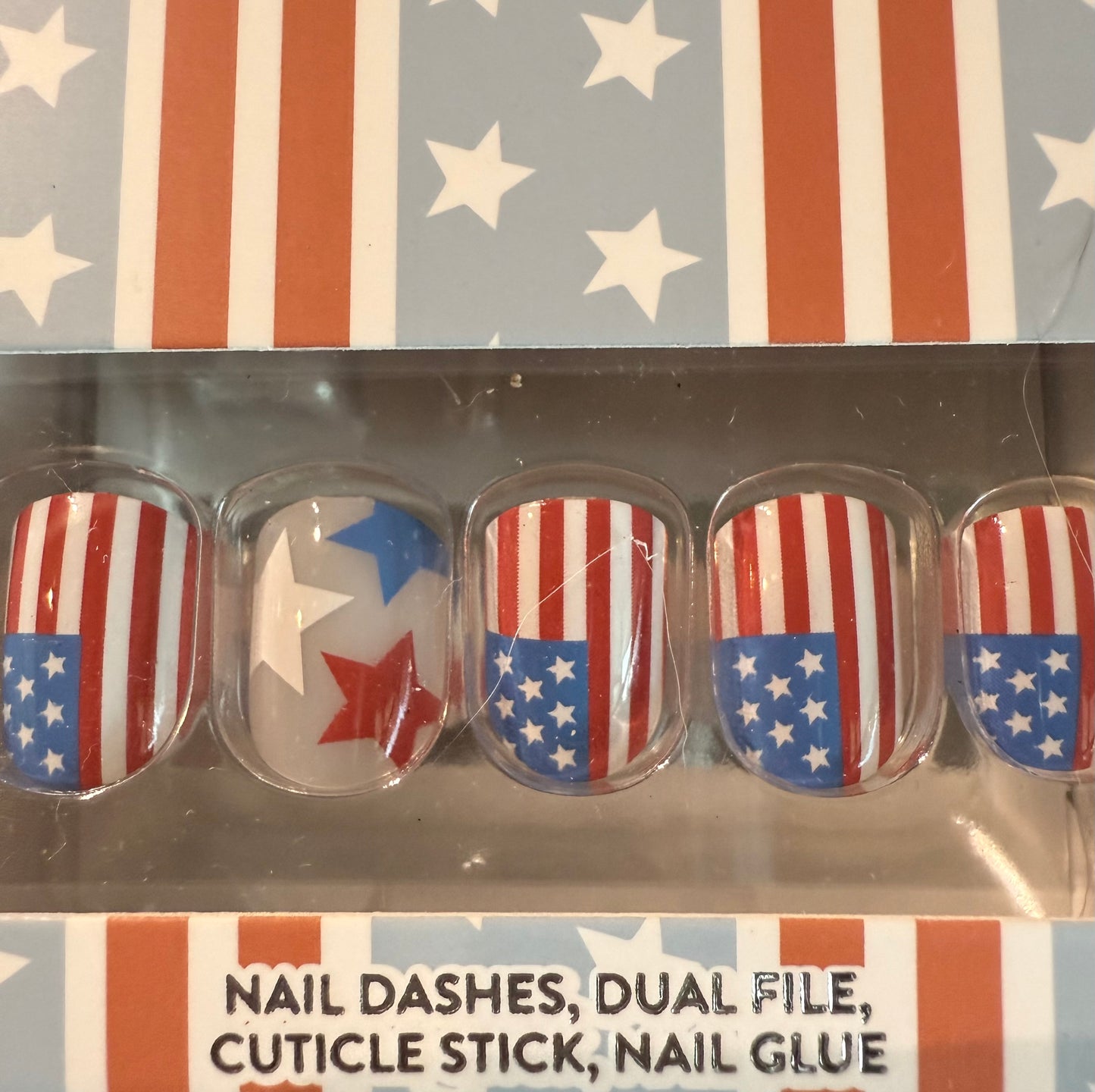 Set of 3 Patriotic (Short/Square) Nail Kit