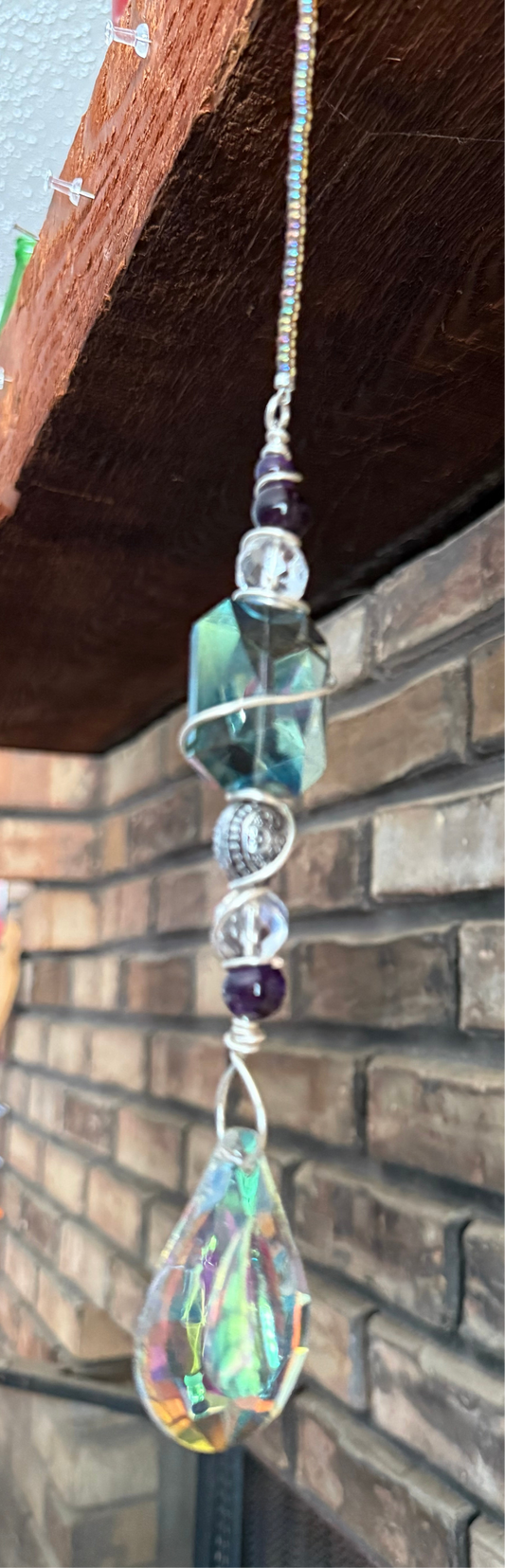 Amethyst and Crystal Sun Catcher