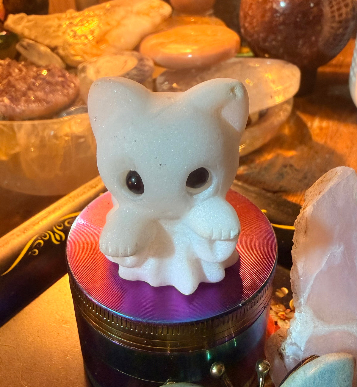 Boo-tiful Little Spirit | Thassos White Marble Ghost Carving