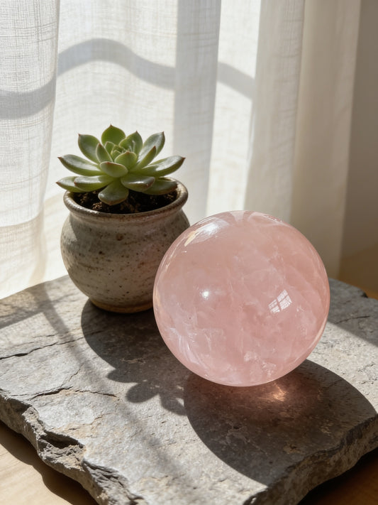 Juicy Rose Quartz Sphere￼