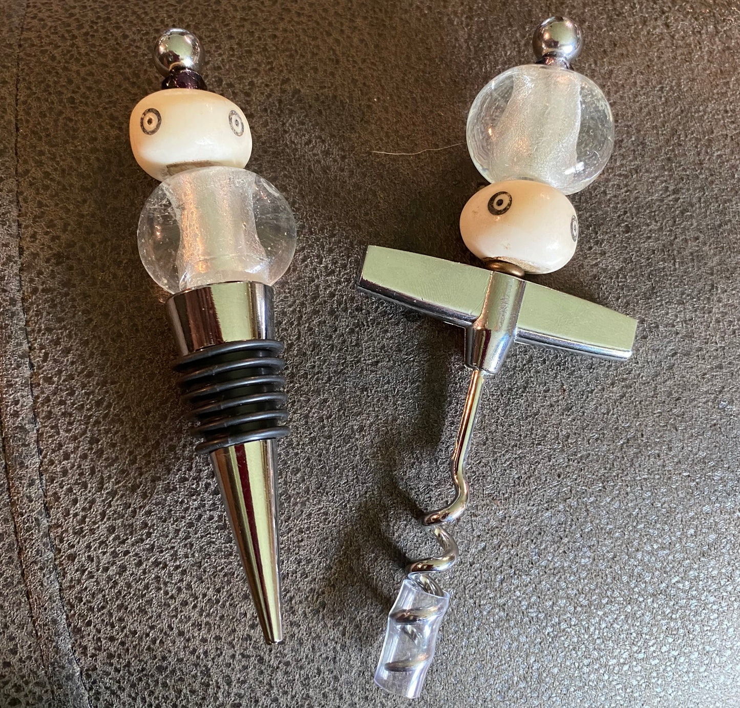 Bottle Stopper & Corkscrew Set