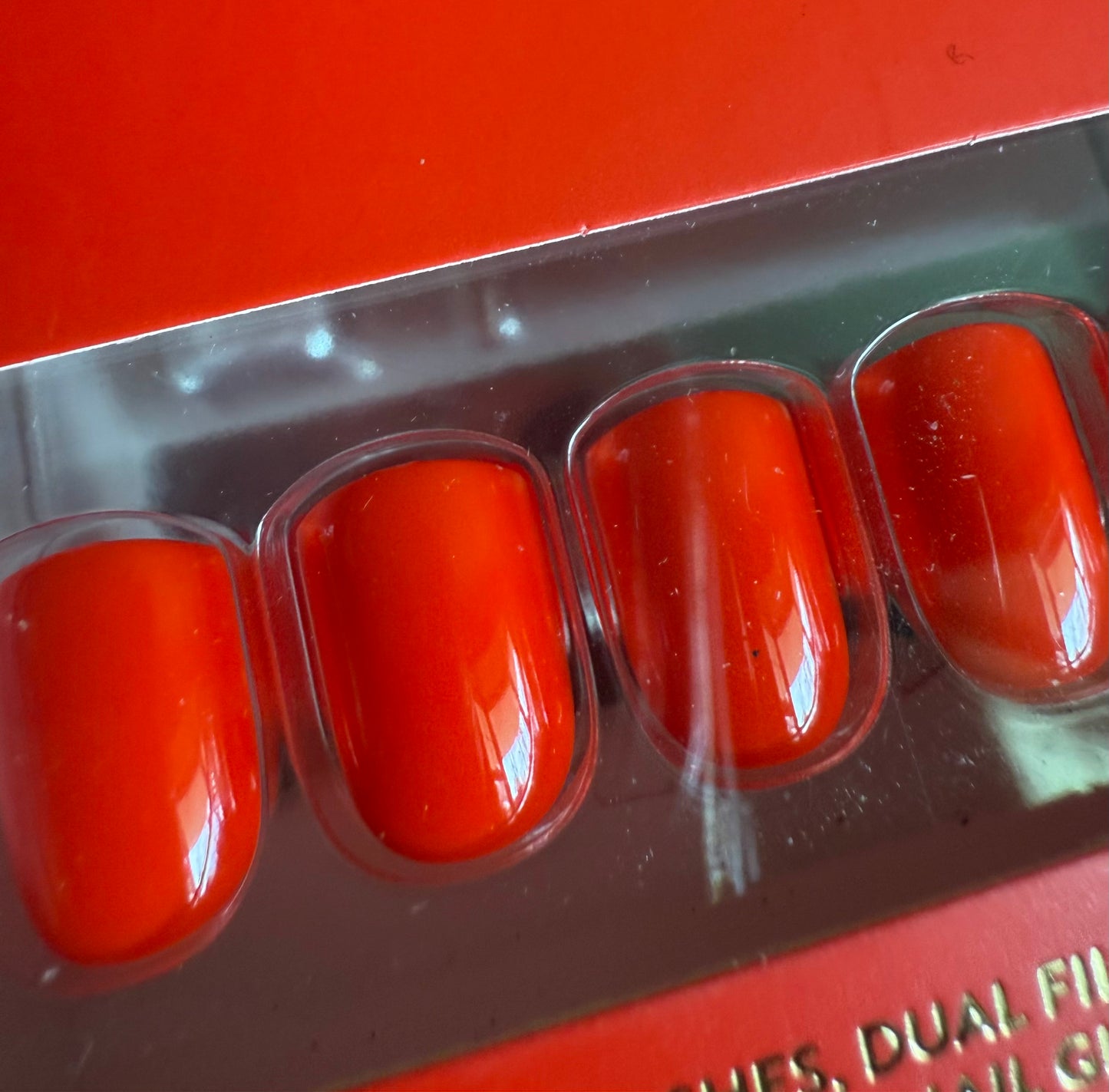 Orange Red, Ravia (Short/Square)