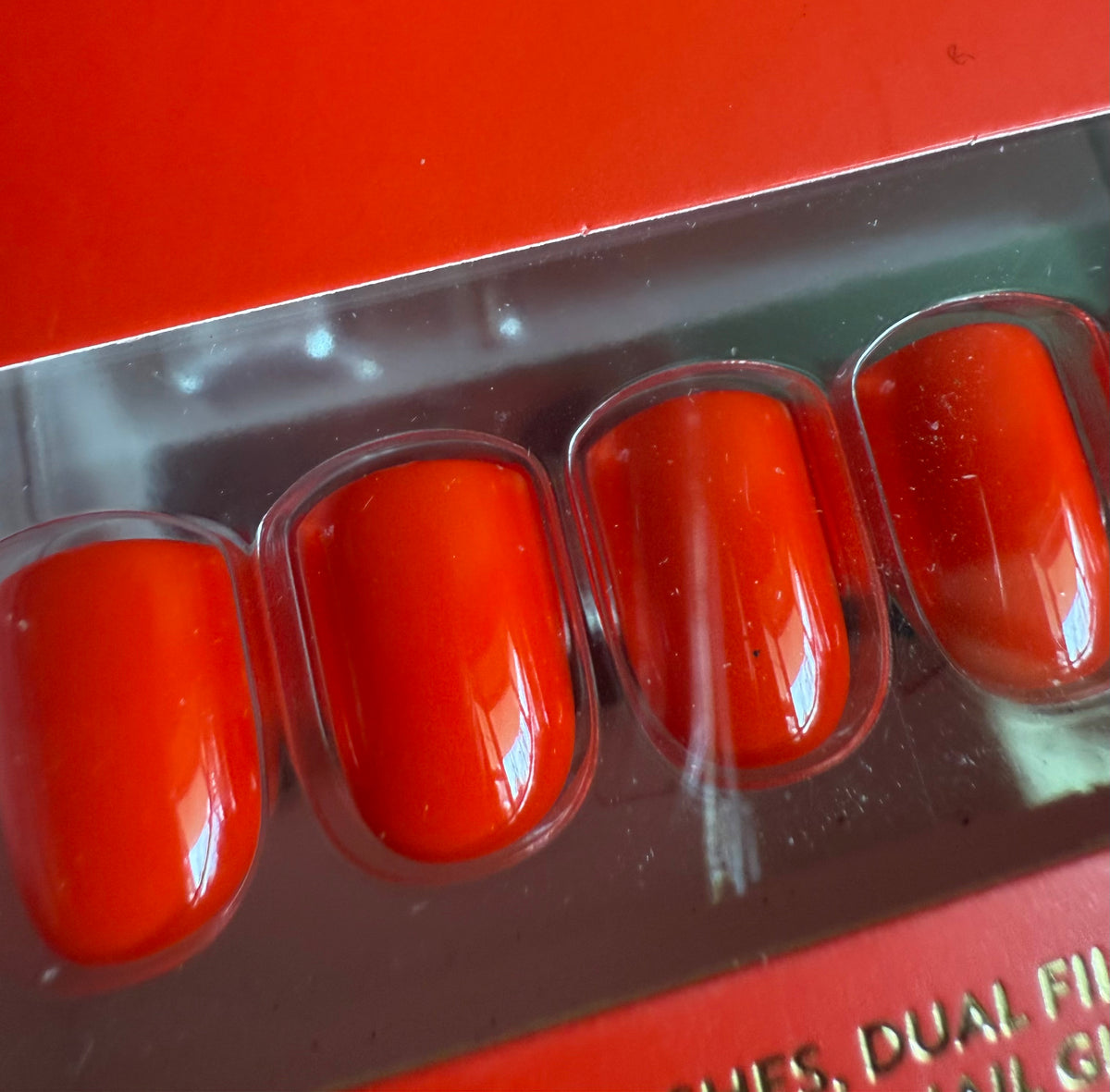 Orange Red, Ravia (Short/Square)