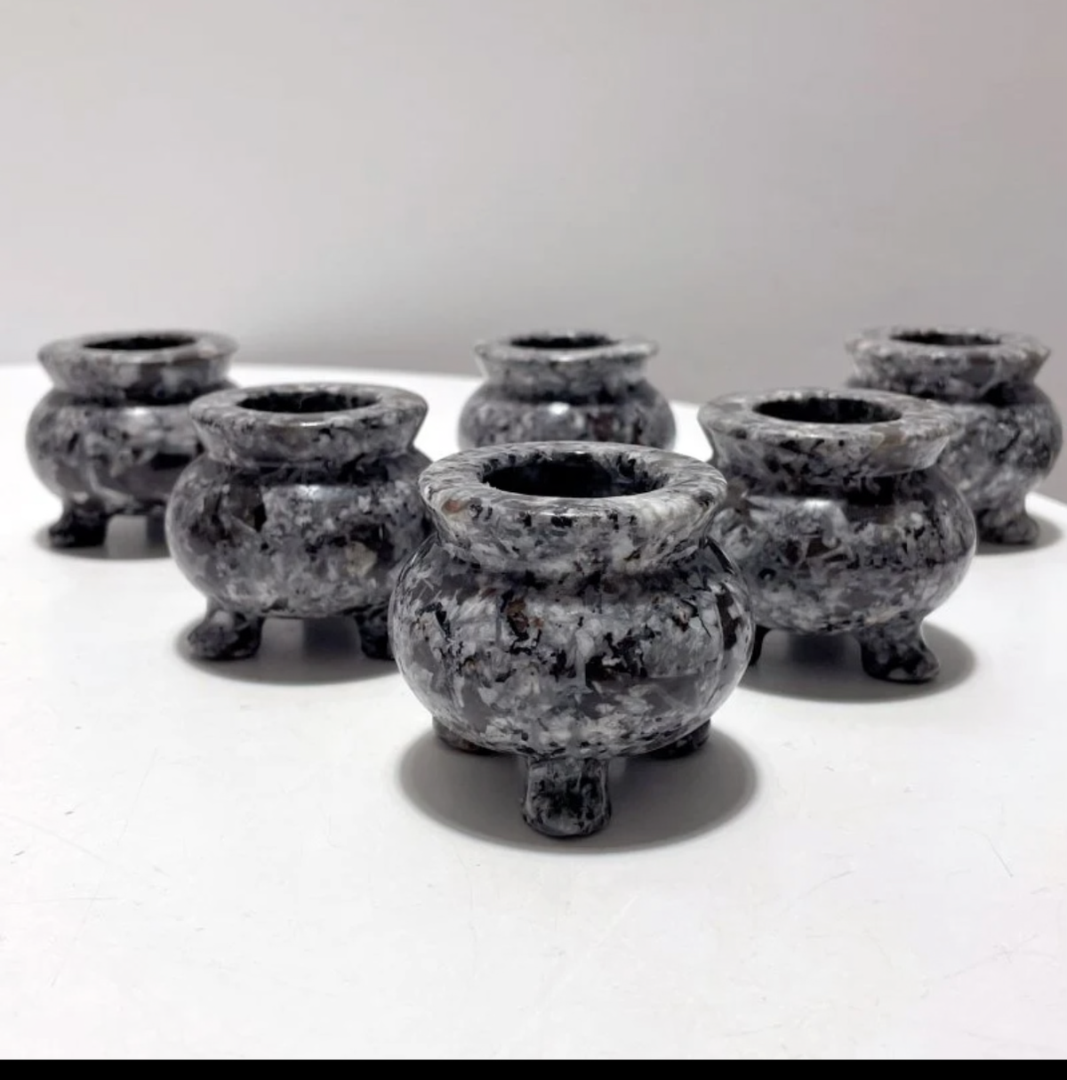Carved Yooperlite Cauldron/Incense Burner (UV reactive)