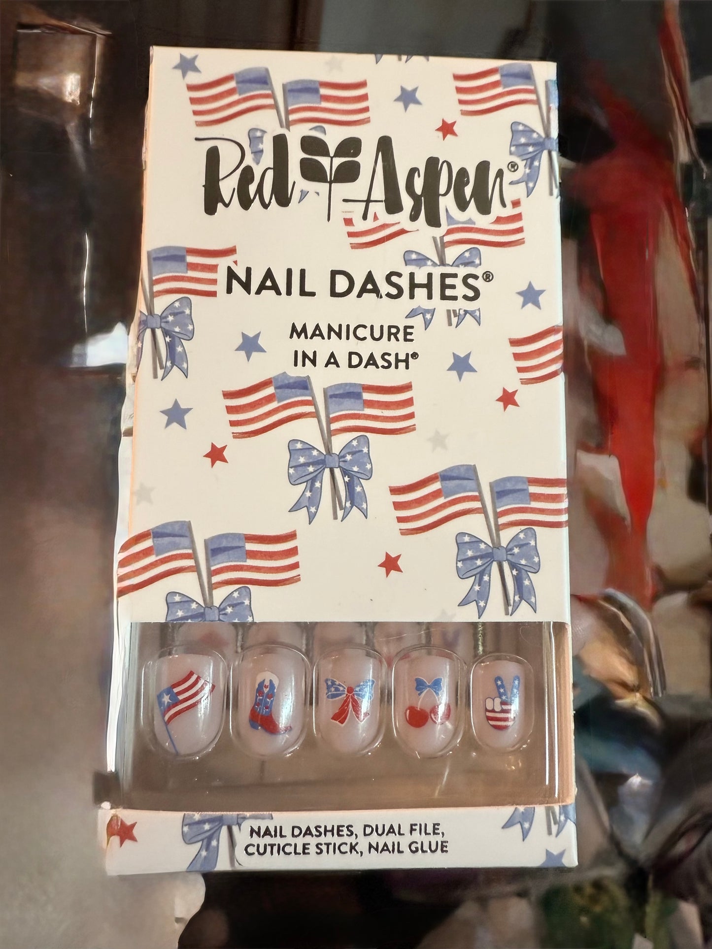 Set of 3 Patriotic (Short/Square) Nail Kit