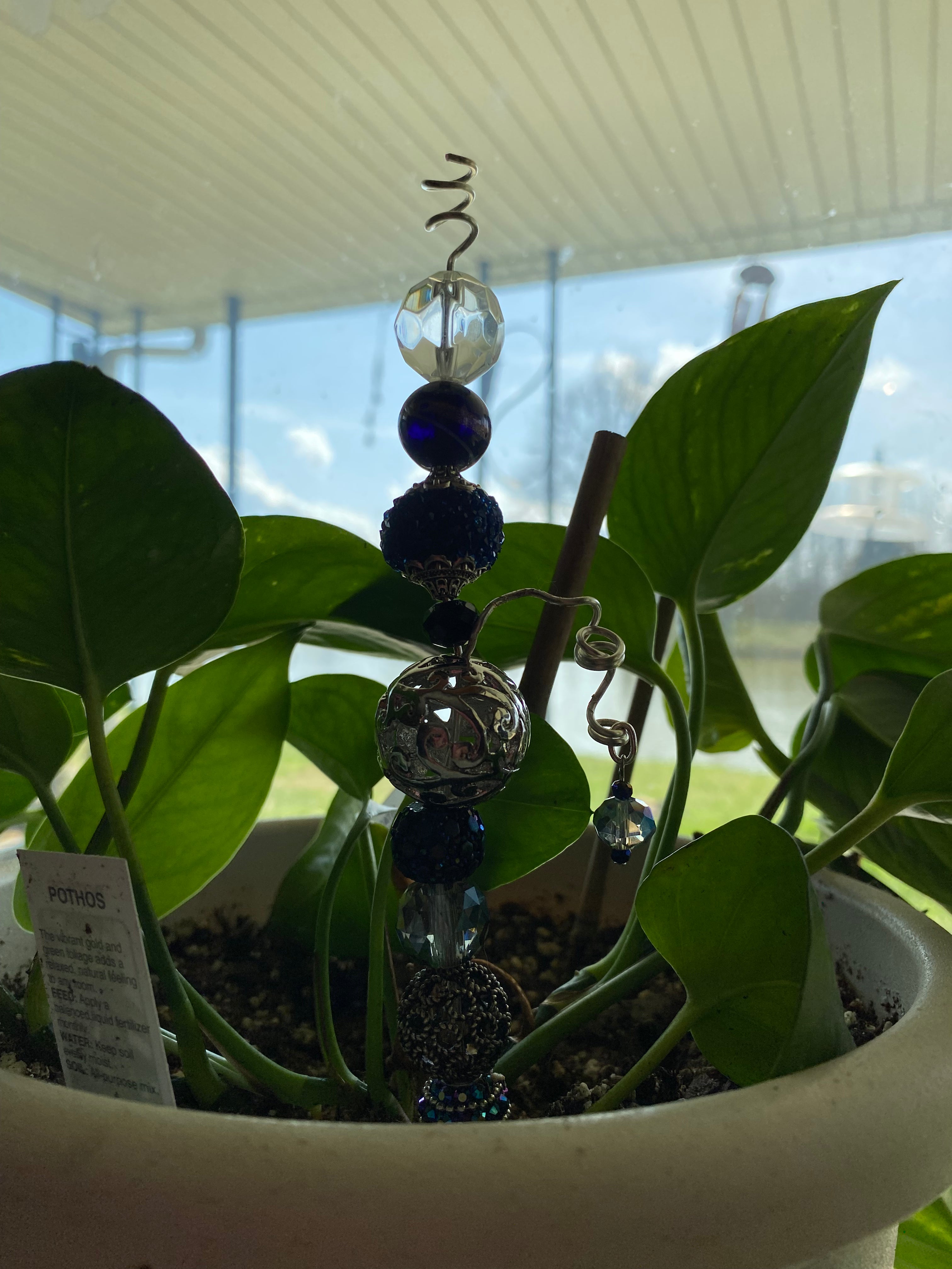 Blue Stacked Plant Stake